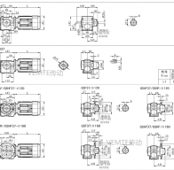 SD03 SS03 SF03 SFK03減速機電機型號及尺寸圖